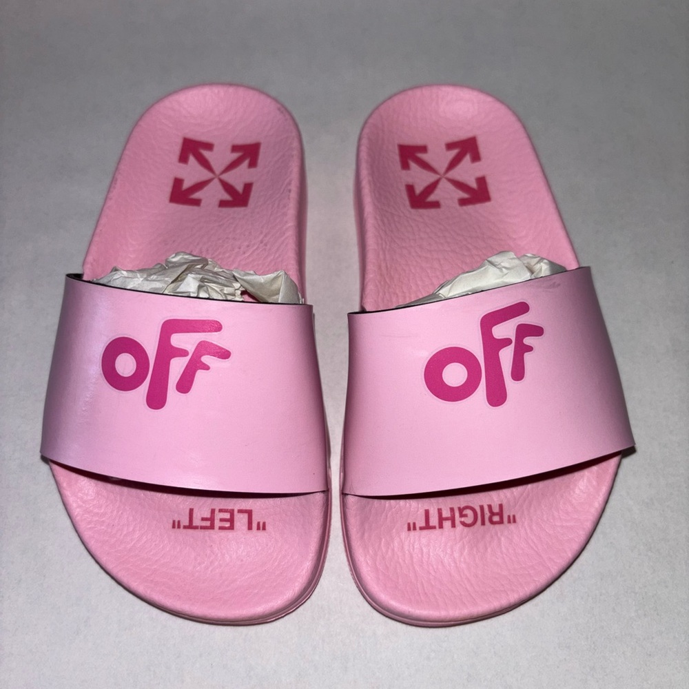 Kids Off-White Triple Pink Slides